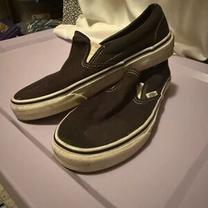 Vans Men's Dark Brown Slip-On Sneakers